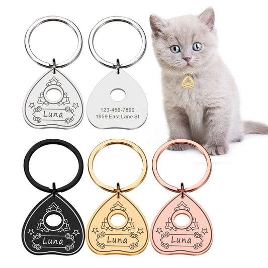 Personalized Dog ID Tag Engraved Cat Dog Puppy Kitten Pet Anti-lost  Name Customized Collar Tags Pendant Pet Accessories Pendant